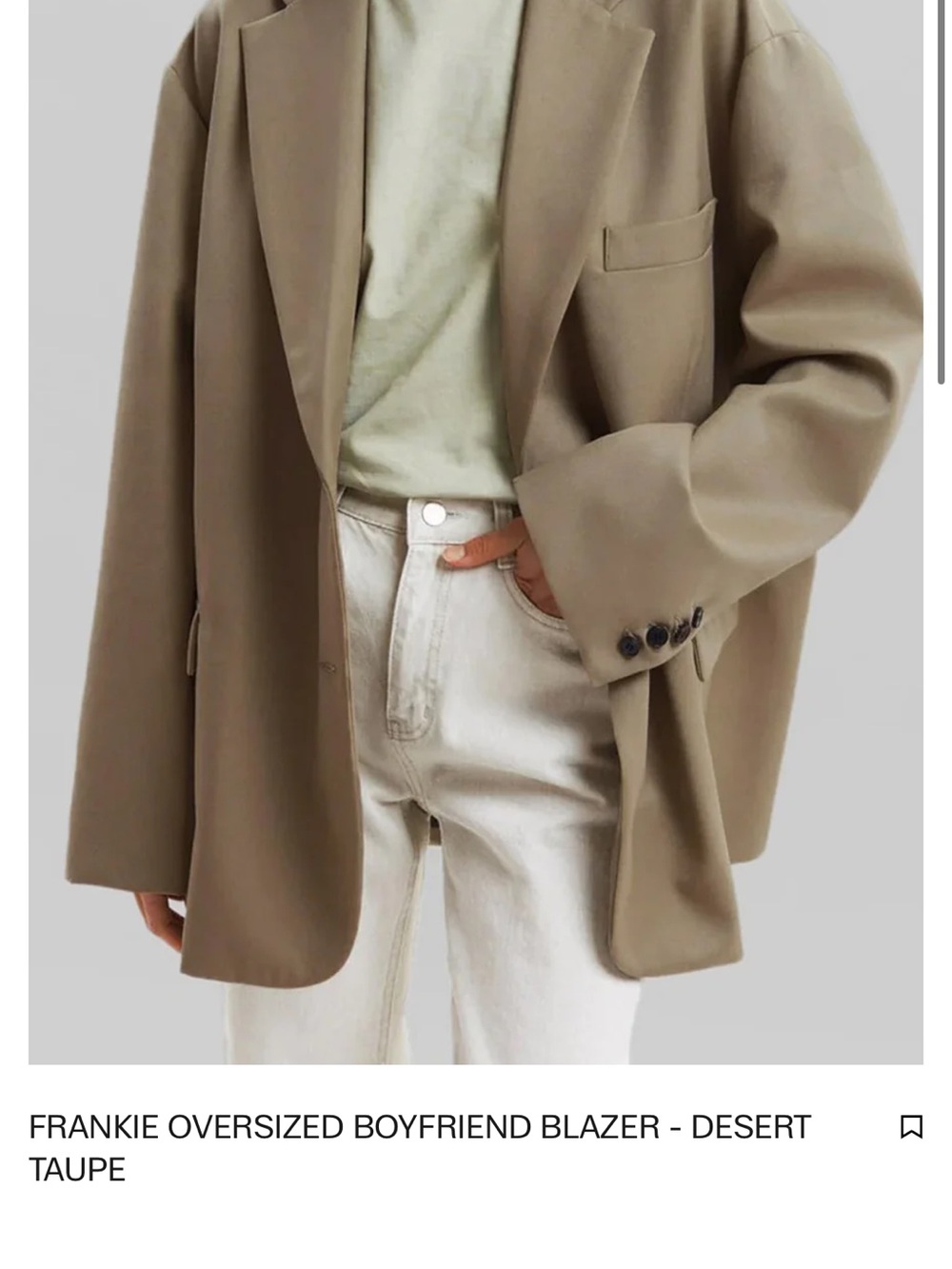 The Frankie Shop Oversized Blazer in Taupe